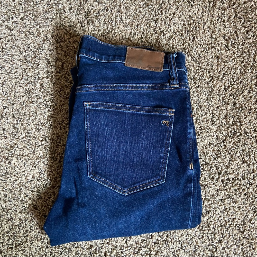 Madewell Blue High Rise Skinny Jeans with Rich Indigo Tone